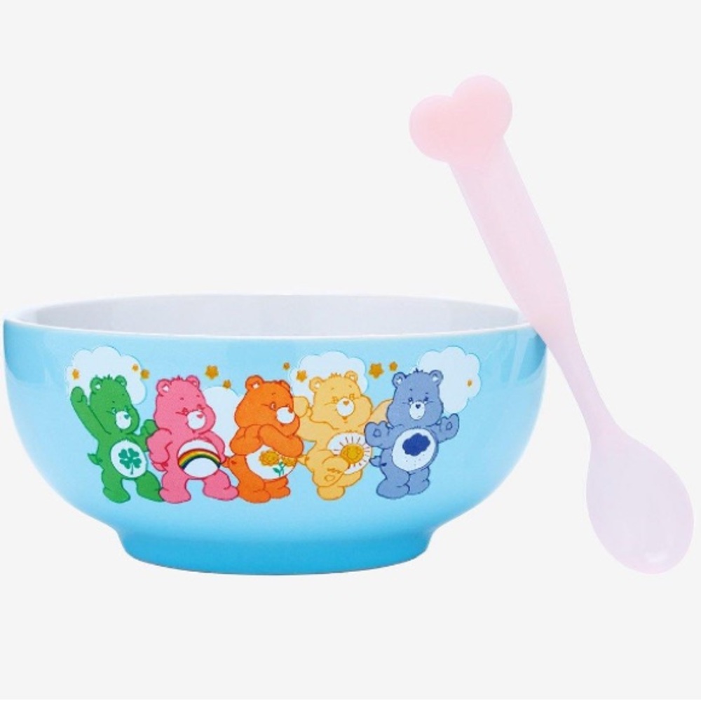 BNWT!✨ Care Bears Cereal Bowl with Color Changing Spoon 🐻🌈✨💕